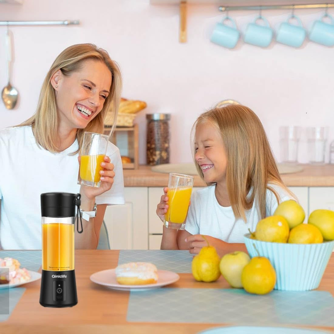 Licuadora Portatil Personal Professional Recargable El?Ctrica Usb Jugos Negro